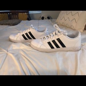 Adidas - black and white stripe sneakers